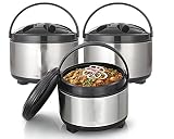 King International Stainless Steel Casserole Dish with Lid, HotPot Insulated Casserole Carriers for