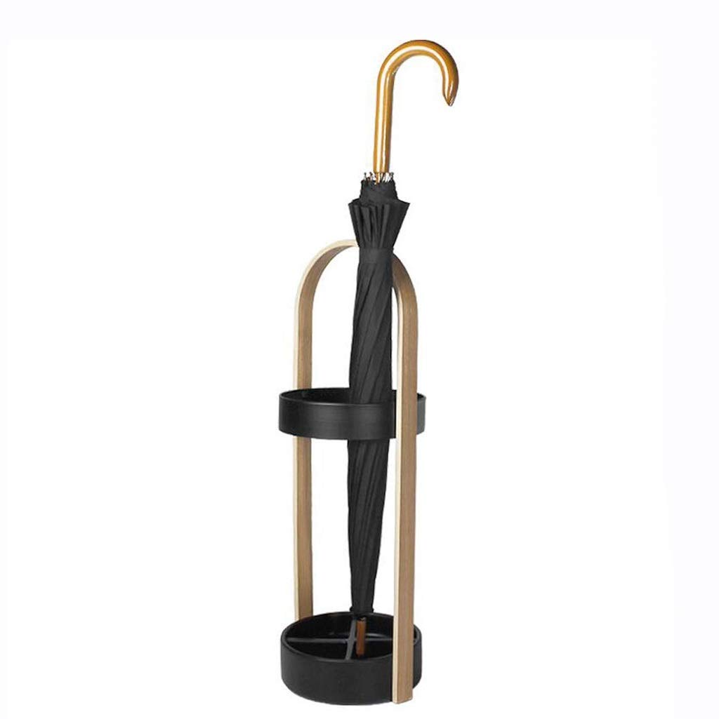 Porte-Parapluie en Bois Massif Design Noir pour Hall d'Hôtel et Porche
