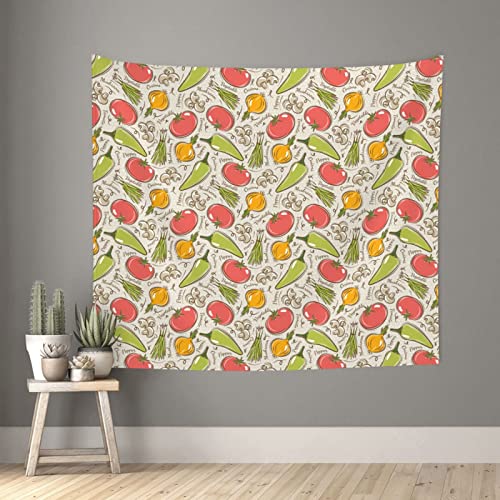 Tapisserie murale fruits et légumes pour une ambiance nature dans votre salon