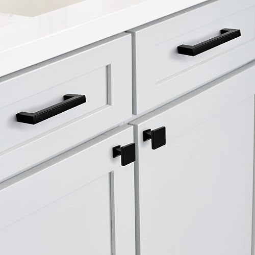 Miniatura 5 de HOMDIY - Perillas sólidas para cajones - HD6785BK gabinete Hardware Perillas de metal para gabinetes de cocina