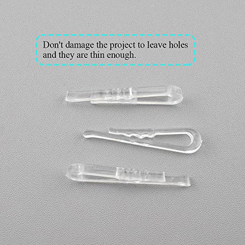 Image of 38mm Length Clear Plastic Alligator Clip Easy Storage Securely Clip Prevent Damage Fabric Flexible Material U Shape Transparent Garment Clips 170 Pieces for Folding Ties Socks Pants Shirts