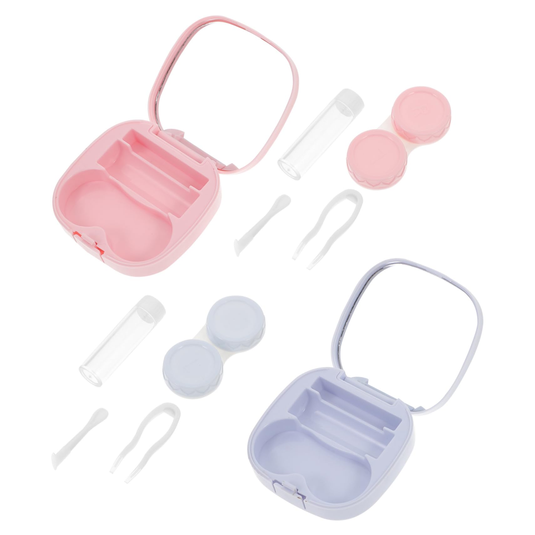 VALICLUD 10 Set Custodia Per Lenti a Contatto Astuccio Portatile Custodia Per Gli Occhiali Custodia Contatti Sostituibile Titolare Di Contatti Domestici Comodo Porta Contatti Plastica