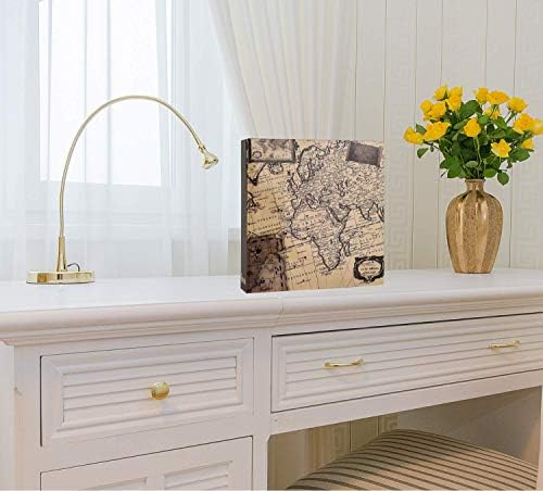 Arpan 2 x Picture Photo Album, Holiday Destinations/Memory, to fit 200 Photos 4x6'' / 10x15cm with Memo Writing Area, Map Design