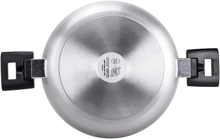 Moneta Innova Saucepan 24 cm, FineGres Natural Coating (NO PFAS), Also Suitable for Induction, 100% Made in Italy