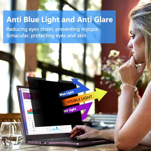 Image of Magnetic Laptop Privacy Screen 15.6 Inch 16:9, Removable Privacy Filter | Compatible with Samsung HP Dell Asus Acer Sony Lenovo LG Thinkpad Toshiba, Anti Spy, Anti Glare, Blue Ray Reduction