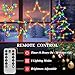 Multper 3PCS Christmas Window Light, 135 LEDs Christmas Window Decorations, Sandalwood Scented Candle 10.58 oz Natural Soy Wax with 3 Wicks, 50 Hours Turn Time, Gift for Men & Women