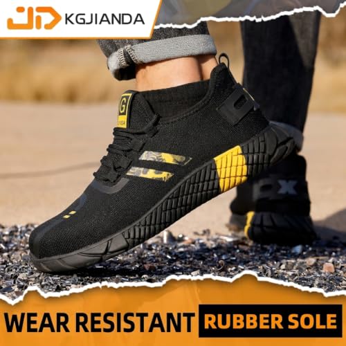 Image of Steel Toe Shoes for Men, Safety Work Shoes, Puncture-Resistant