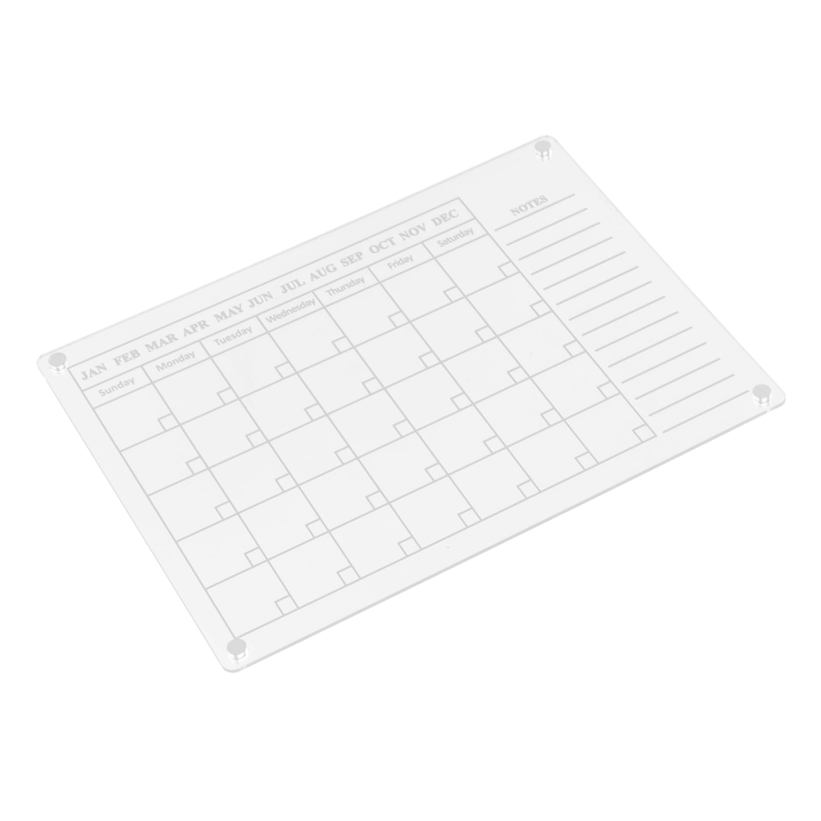 Lurrose 4 Stück Trocken Abwischbare Acryltafel Trocken Abwischbarer Kalender Aus Acryl Trocken Abwischbarer Tafelkalender Magnetischer, Trocken Abwischbarer Kalender Magnetischer Kalender