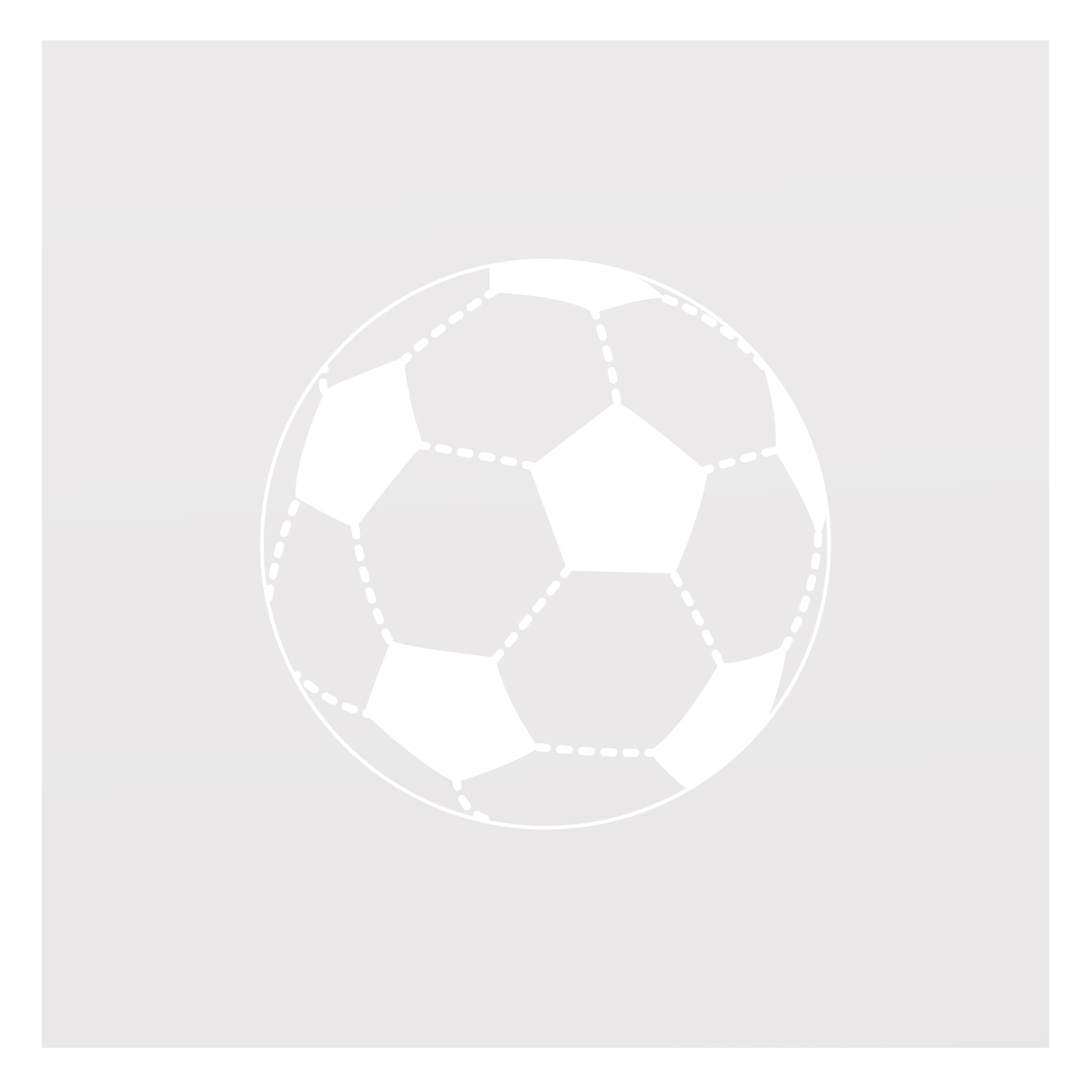 Fensterfolie statisch haftend Sport Sichtschutz Milchglas - Made in Germany - Fußball Modern Blickdicht Scheibe Innen Kinderzimmer Glas 1671 (60x60cm)