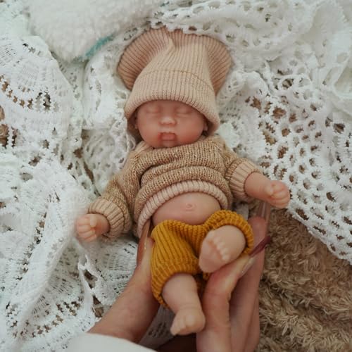Muñeco bebé reborn silicona mini de 6 pulgadas miniatura 2