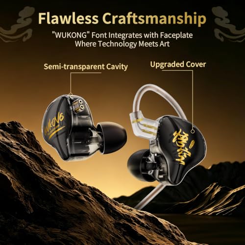 Image of KBEAR K01 PRO Wired Gaming Earbuds, HIFI in Ear Monitor (with mic, Black)