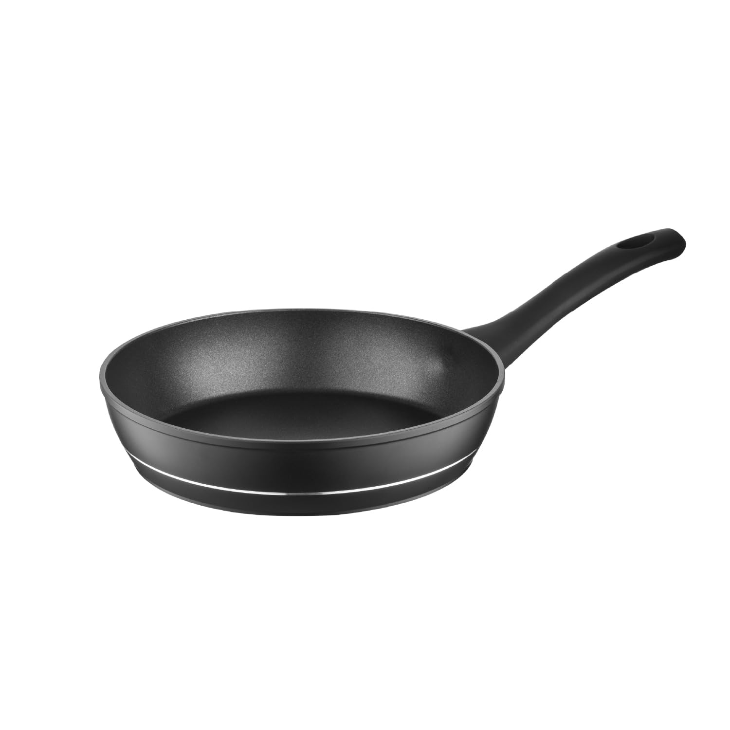 FLORINA Aluminium Bratpfanne 24 cm Durchmesser I Universalpfanne DELUX Antihaftbeschichtet I Anti-Kratz Pfanne mit Induktionsboden I Pfanne Geeignet für Induktionsherd, Gasherd, Elektroherd (Schwarz)