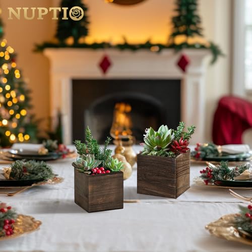 Vase de decoration maison interieur en bois : lot 12 vases vintage Nuptio de table