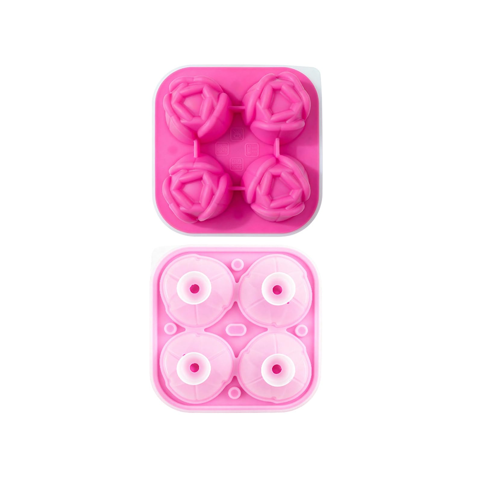 APGLSXY Creative Tulips Flower Shape Silicone Ice Cubes Mold Ice Ball Maker Tray for Fun Beverage Drink Wine Cocktails Party Baking Mold