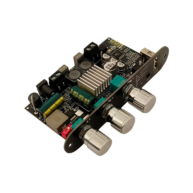 ZK-1001U Mono Amp Bluetooth Amplifier Board with TWS, 100W Power Output, Vehicle Amplifier Supports USB/AUX/Bluetooth, Wide Voltage Input DC9-24V