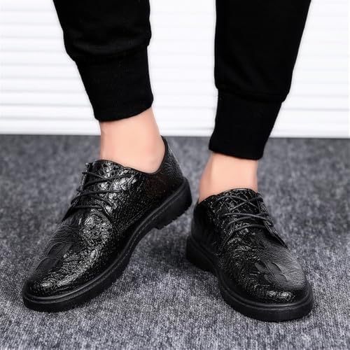 YZABEL Dress Oxford Shoes for Men Lace Up Round Toe Leather Shoes Business Casual Formal Shoes Office Work Low Top Dress Shoes2