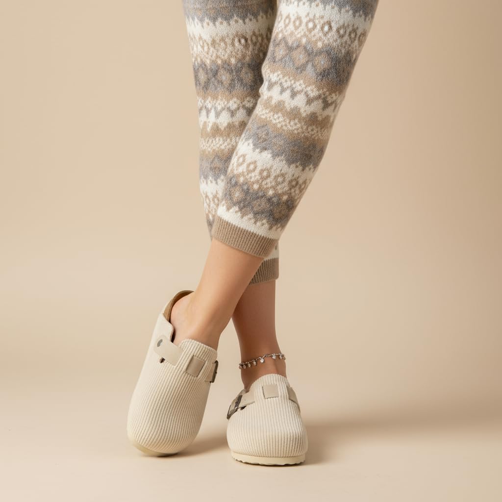 CUSHIONAIRE Hana Womens Clogs | Comfortable Vegan Suede Clogs for Women | Slip On Potato Shoes with Cork Footbed & Arch Support | Memory Foam, Wide Widths Available - Image 2