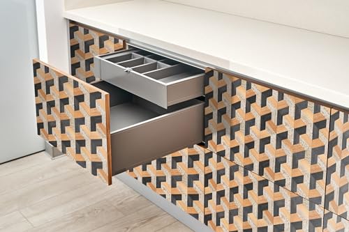 Effet Cubes 3D Incroyable avec le Sticker Adhesif Autocollant Wallfluent 100x50 cm - 5