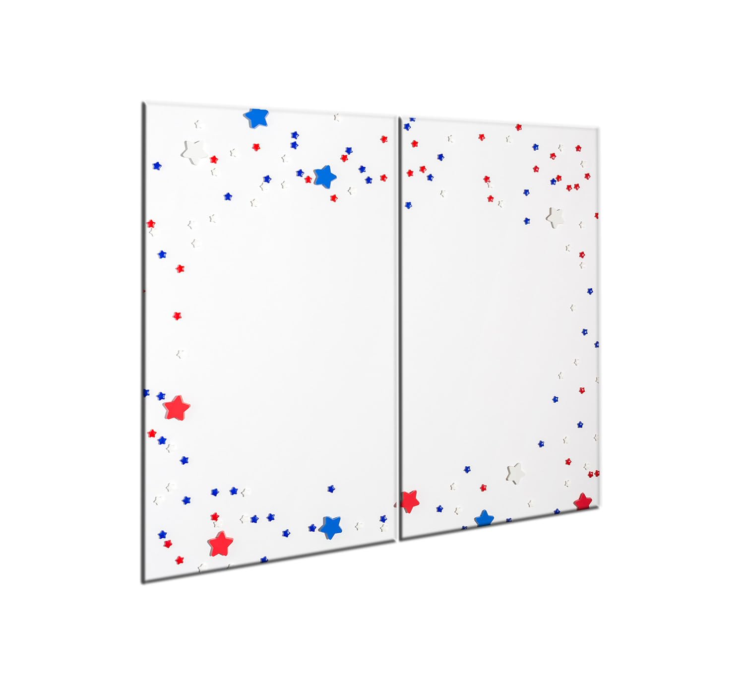 CTC-Trade - Set de 2 placas de 30 x 52 cm para cubrir vitrocerámica y vitrocerámica, color blanco