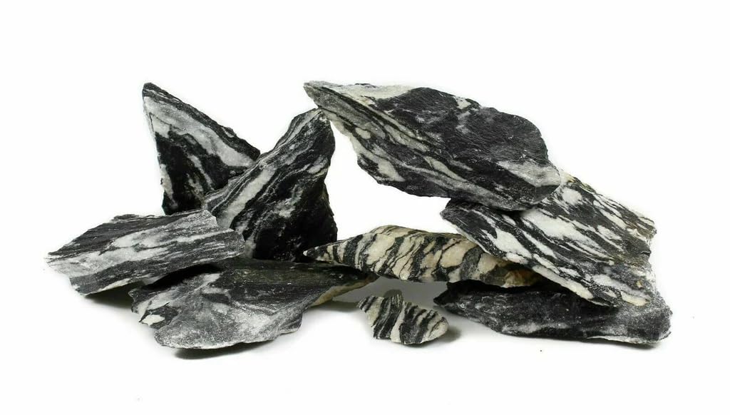 Hanicks Aquarium Stones Fish Tank Rocks Natural Decoration for Aquascaping (Zebra Rock, 15KG) — image 1