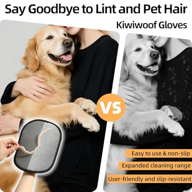 2Pcs Electrostatic Pet Hair Removal Gloves for Cats & Dogs,2025 New Upgraded Reusable Quick De-Shedding Grooming Gloves,Animal Fur Remover Tool for Couch,Carpet,Furniture, Car Seat,Clothing,Curtain-ygS8R5fy