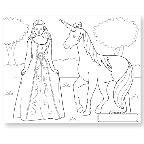 Melissa & Doug Jumbo 50-Page Kids' Coloring Pad - Horses, Hearts, Flowers, and More - FSC Certified - image 4