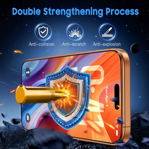 Image of Uyiton for iPhone 17 Pro Max Matte Screen Protector - 2 Pack | Anti‑Glare & Anti‑Fingerprint, Fingerprint Unlocking, 9H+ Hardness, Shatterproof, Full Coverage, Bubble‑Free Easy Install