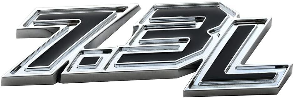 Image of 2pcs New 7.3L Emblems 3D Turbo Diesel Side Badge Nameplate Logo (Chrome)