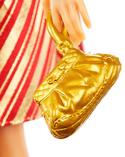 Barbie GFF68 Puppe im rot-goldenen Kleid – Bild 7