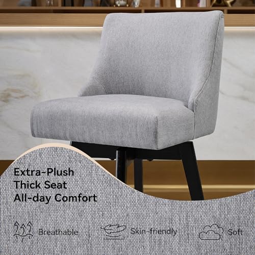 Image of 26 inch Counter Height Swivel Bar Stools, Set of 6, Grey