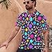 Xdceu Men’s Golf Polo Shirts Retro 80s Print Mens Polo Shirts 90s Funny Polo Shirts Quick-Dry Moisture Wicking Golf Shirts