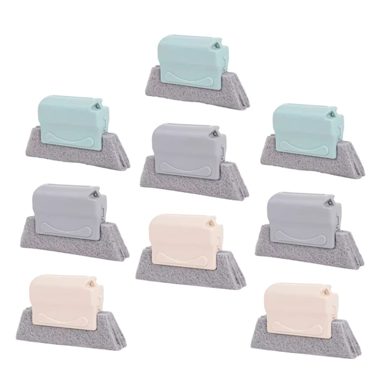 PACKOVE 2 Set Spazzole Per Fessure Finestre Spazzole Multifunzionali Per Scanalature E Facile E Spazi Stretti Materiale Resistente Con Antiscivolo Colori 9 Pezzi*2