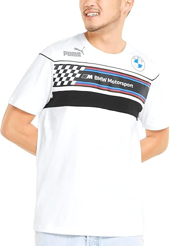 Puma - Camiseta BMW MMS SDS para hombre, color Puma Blanco, Talla S