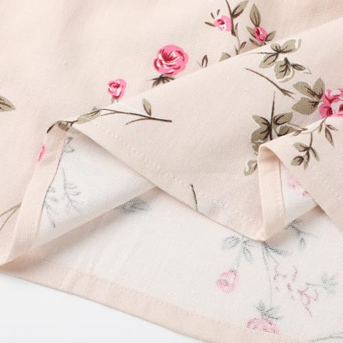 Image of HILEELANG Little Girls Cotton Dress Sleeveless Casual Summer Sundress Flower Printed Jumper Skirt