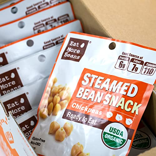 Image of Steamed Bean Snack Series - STEAMED CHICKPEAS (Organic Chickpeas, Water, Sea Salt, Organic Rice Vinegar) - Box of 10