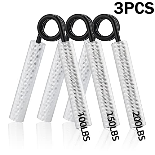 Xzyppci Metal Grip Strength Trainer 6pack,50-300LB Hand Gripper kit,Non-Slip Heavy-Duty Wrist Forearm Strengthener,Hand Grip Strengthener