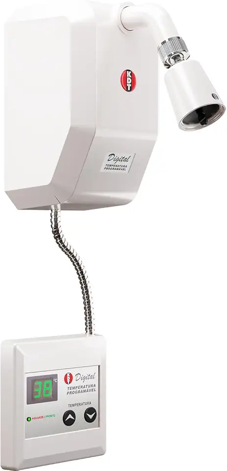 Ducha Elétrica Kdt Inteligente Digital 8800w 220v Silenciosa Super Jato Branca