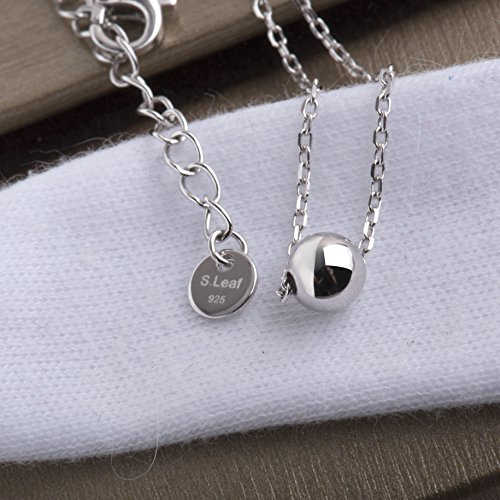 S.Leaf Sterling Silver Tiny Dot Necklace Circle Star Square Heart Necklaces for Women Dainty Necklaces for Women Simple Necklaces for Women4