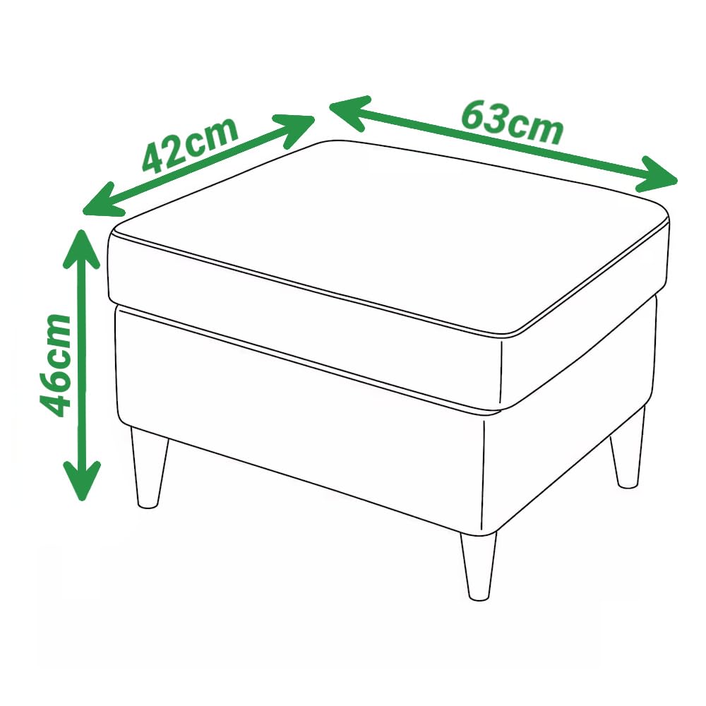 Totò Piccinni Set Poltrona e Pouf LILIBET classica comoda con braccioli e schienale alto per un massimo Relax (Set Poltrona con Pouf, Blu)