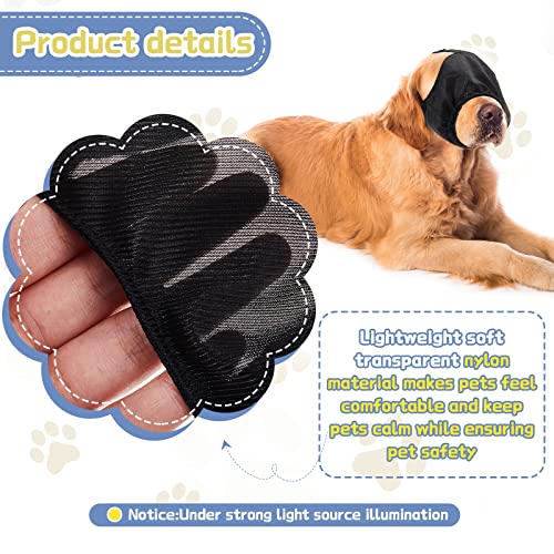Xuniea Dog Calming Cap Dog Blindfold Shading Eye Cover Pet Anxiety Mask Muzzle Noise Ear Muffs for Noise Cancelling Grooming Anti Car Sickness(X-Large)