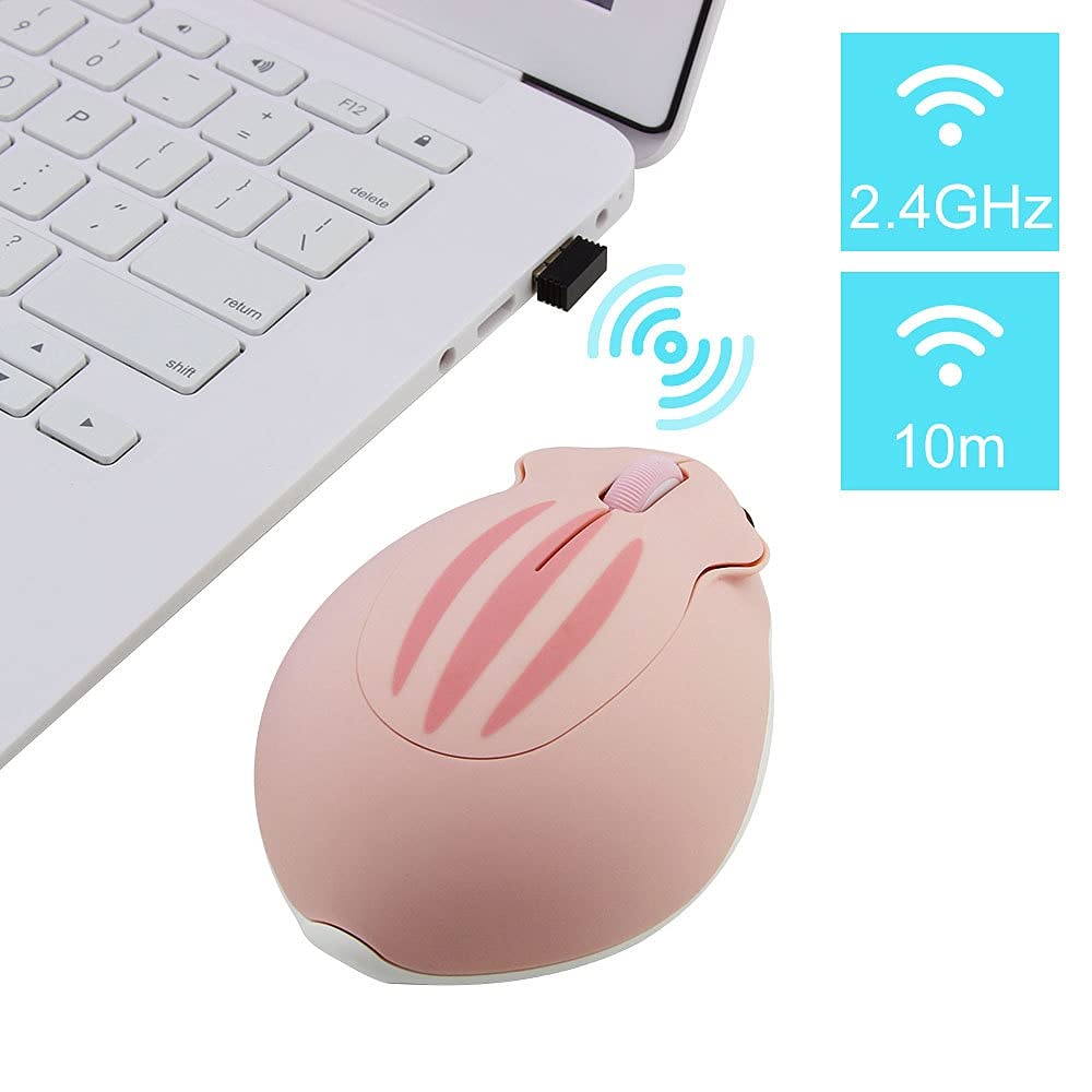 Urocza bezprzewodowa mysz kreskówkowa USB optyczna mysz do laptopa mini laptop różowy chomik design myszy macbook niebieski