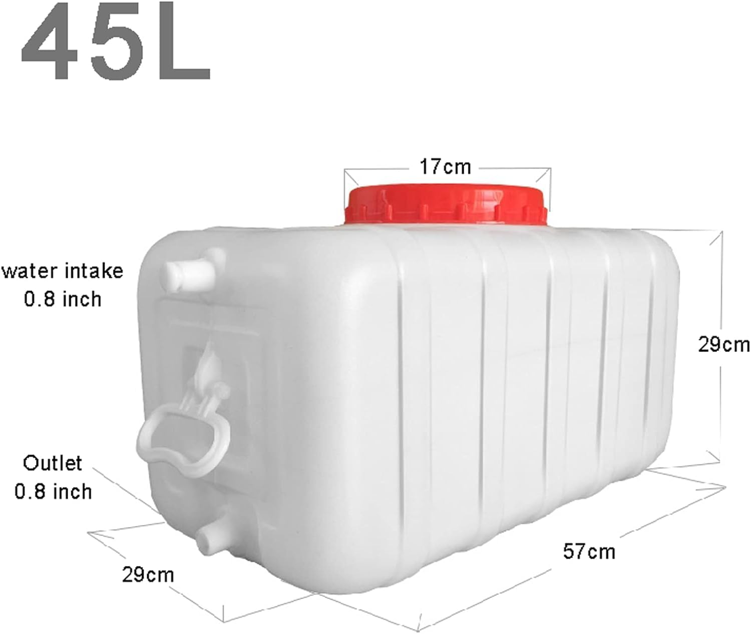 Contenitori d'Acqua Plastica Contenitori Stoccaggio dell'Acqua Utilizzati Campeggio All'aperto Serbatoio dell'Acqua Portatile Uso Domestico Serbatoio dell'Acqua Emergenza Uragano Escursionismo