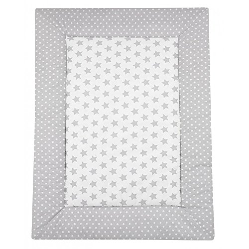 Alvi Krabbeldecke 100x135 cm Stars silber 608-9