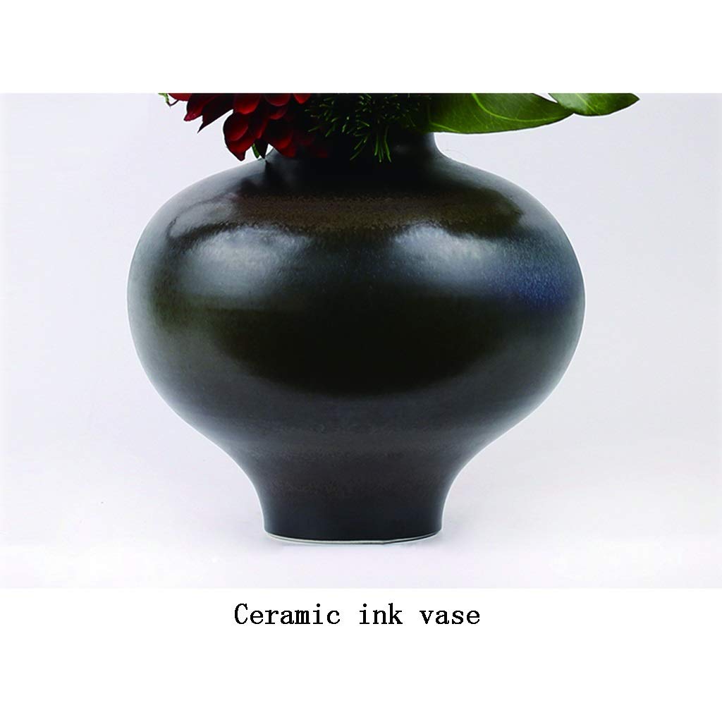 Sztuczne kwiaty i wazon Mieszanka sztucznych kwiatów, używana w salonie Hotel w domowym biurze, z ceramicznym wazonem, Jedwabny kwiat w stylu retro 25,6-calowy sztuczny kwiat na centralny stół w salon
