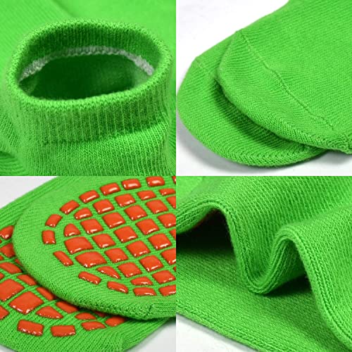 GRPSKCOS Boys Grip Socks 6 Pairs Kids Grip Socks Trampoline Sock Anti-Skid Ankle Sticky Sock for 2-13 Years Boys Girls3