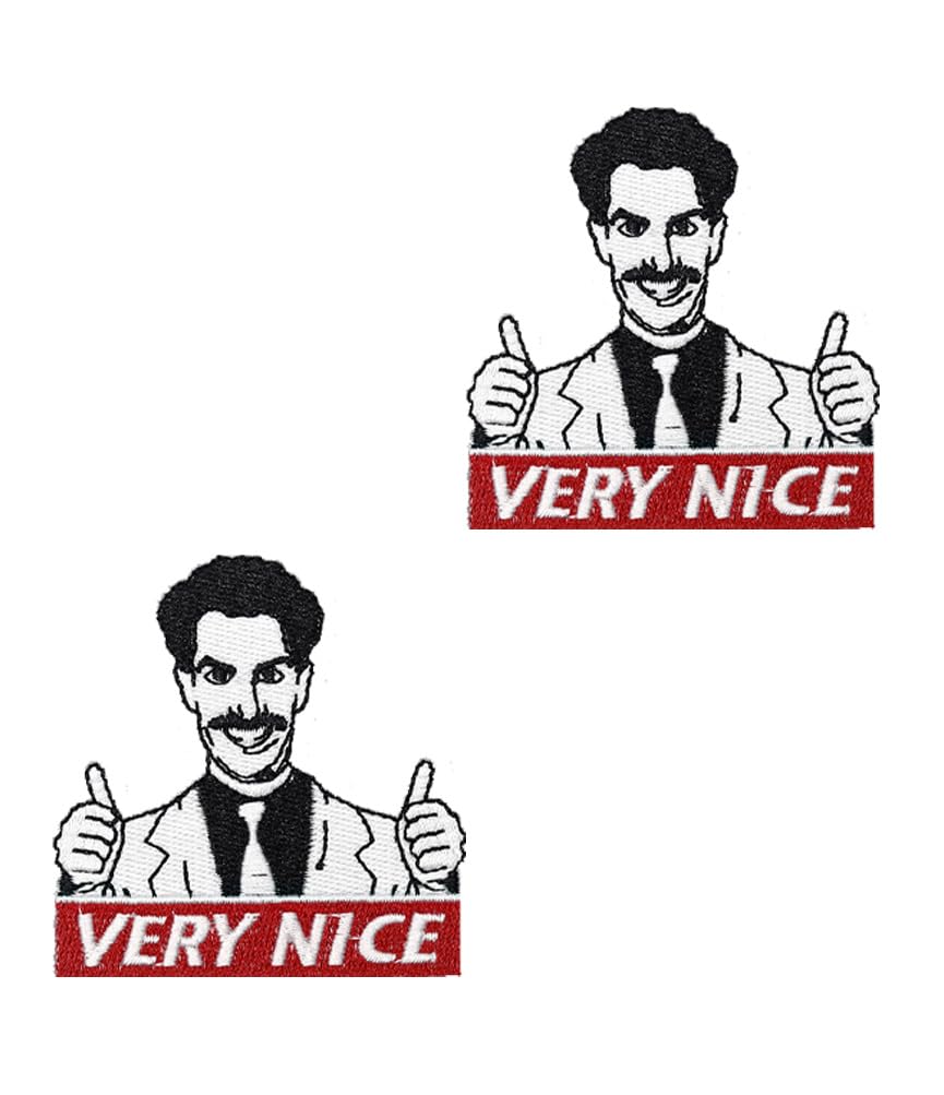 2 PCS Very Nice Patches Funny Tactical Embroidered Emblem Applique Hook and Loop Patch for Clothes,Pouch,Vest,Hat,Bag,Backpack,Jacket,Coat,Pants,Uniforms,Armband