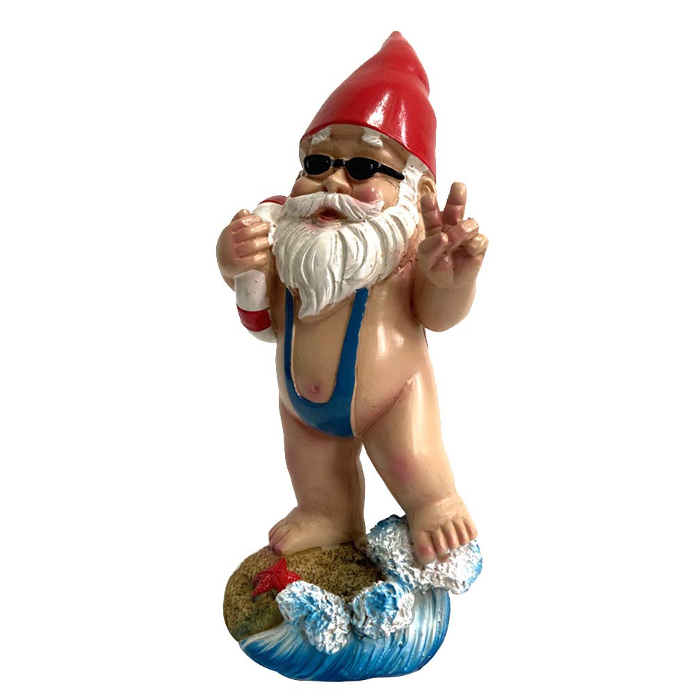 Tqcplfdiddo Garden Goblin Funny Garden Gnome Statue, Naughty Garden Gnome Dwarfs Sculpture, Rude Garden Gnomes Man Ornaments, Resin Indoor Outdoor Figurine Art Decorations For Patio, Yard, Lawn(Aw-003)