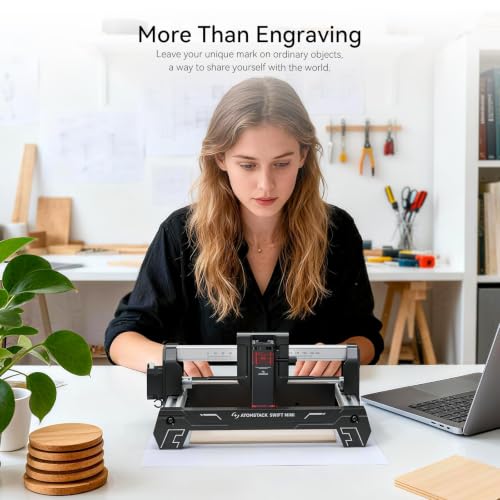 Image of ATOMSTACK Swift Laser Engraver Machine, Compact, Black, 2.5W Laser Cutter