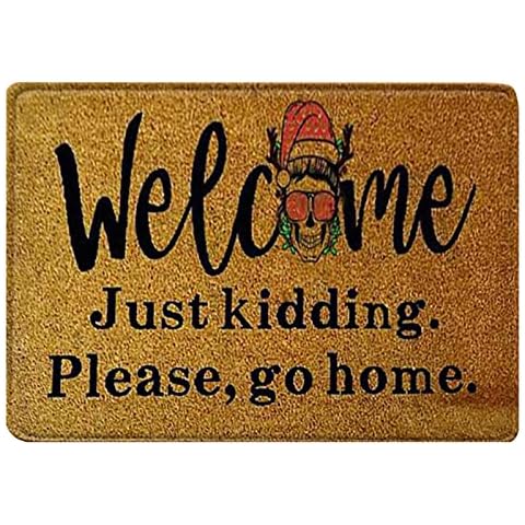 weixinbuy Halloween Doormat Blanket Welcome Home Front Door Decorations Halloween Decor Door Mat Anti-Slip Floor Cover