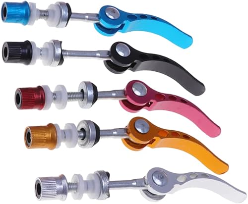 BESPORTBLE Abrazadera de asiento de bicicleta, abrazadera de tija de sillín de liberación rápida, brochetas de perno de liberación rápida, brocheta